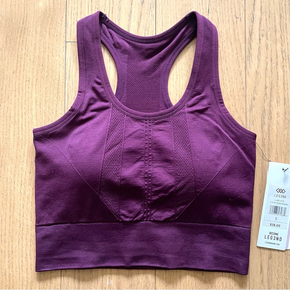 Racerback Sports Bra in Burgundy NWOT - Size S